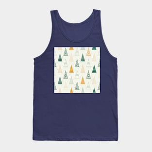 White Minimal Christmas Trees Tank Top